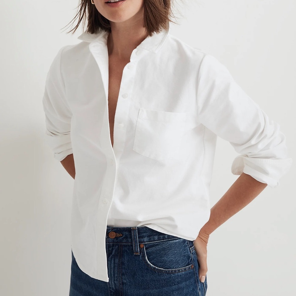 Madewell - Oxford Button-Up Shrunken Shirt